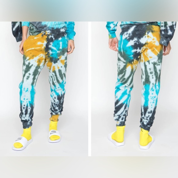 NWT La Detresse Acid Wash Limeade Sweatpants Unisex Size Small - Picture 1 of 14